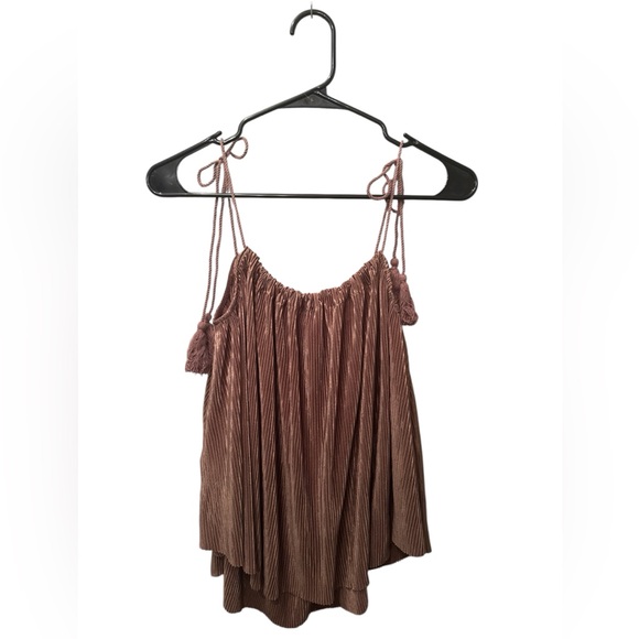 Molly Bracken Brown Pleated Camisole Women’s Size XS NWT - Picture 3 of 7